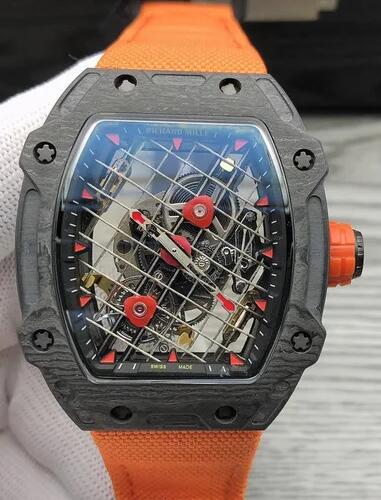 Review Richard Mille RM 27-04 Tourbillon Rafael Nadal Carbon Orange textile Copy Watch